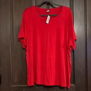 Old Navy Luxe Women's Red Short Sleeve Tee